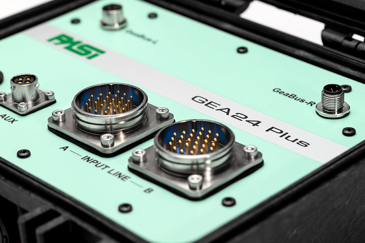 Sismografo GEA24 Plus dettaglio connettori